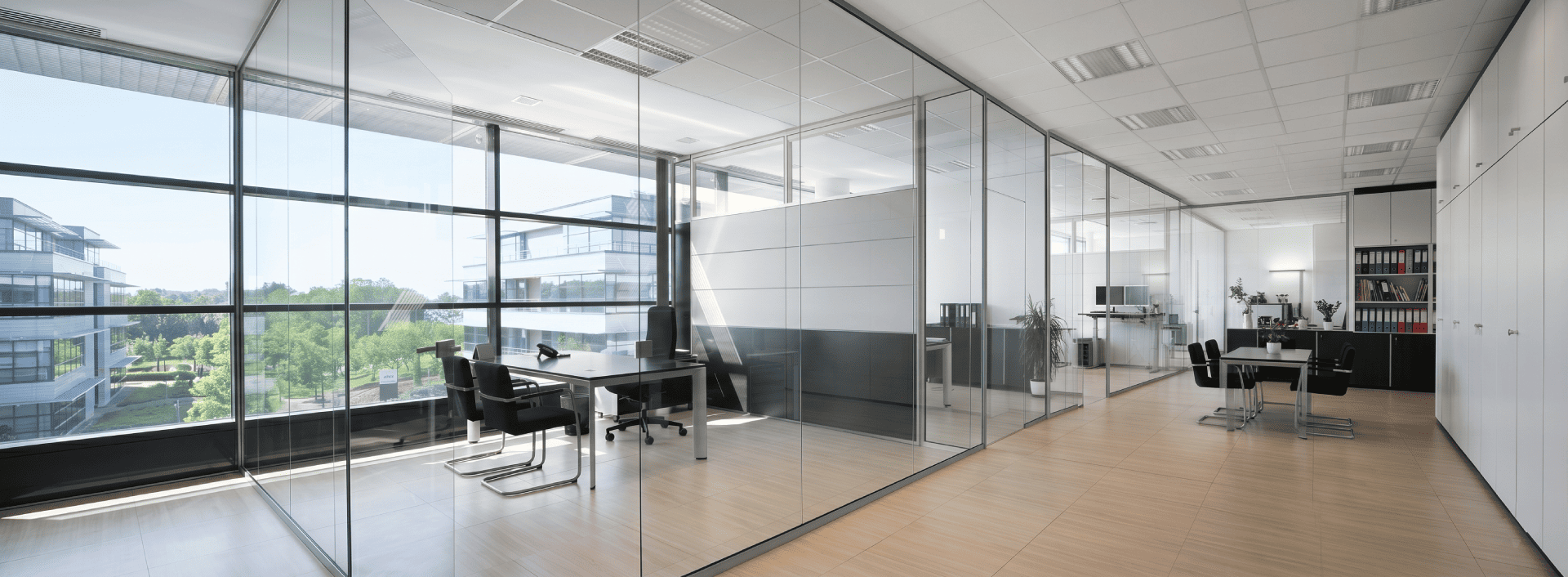 Divisória Piso Teto — Linha Mobi Slim