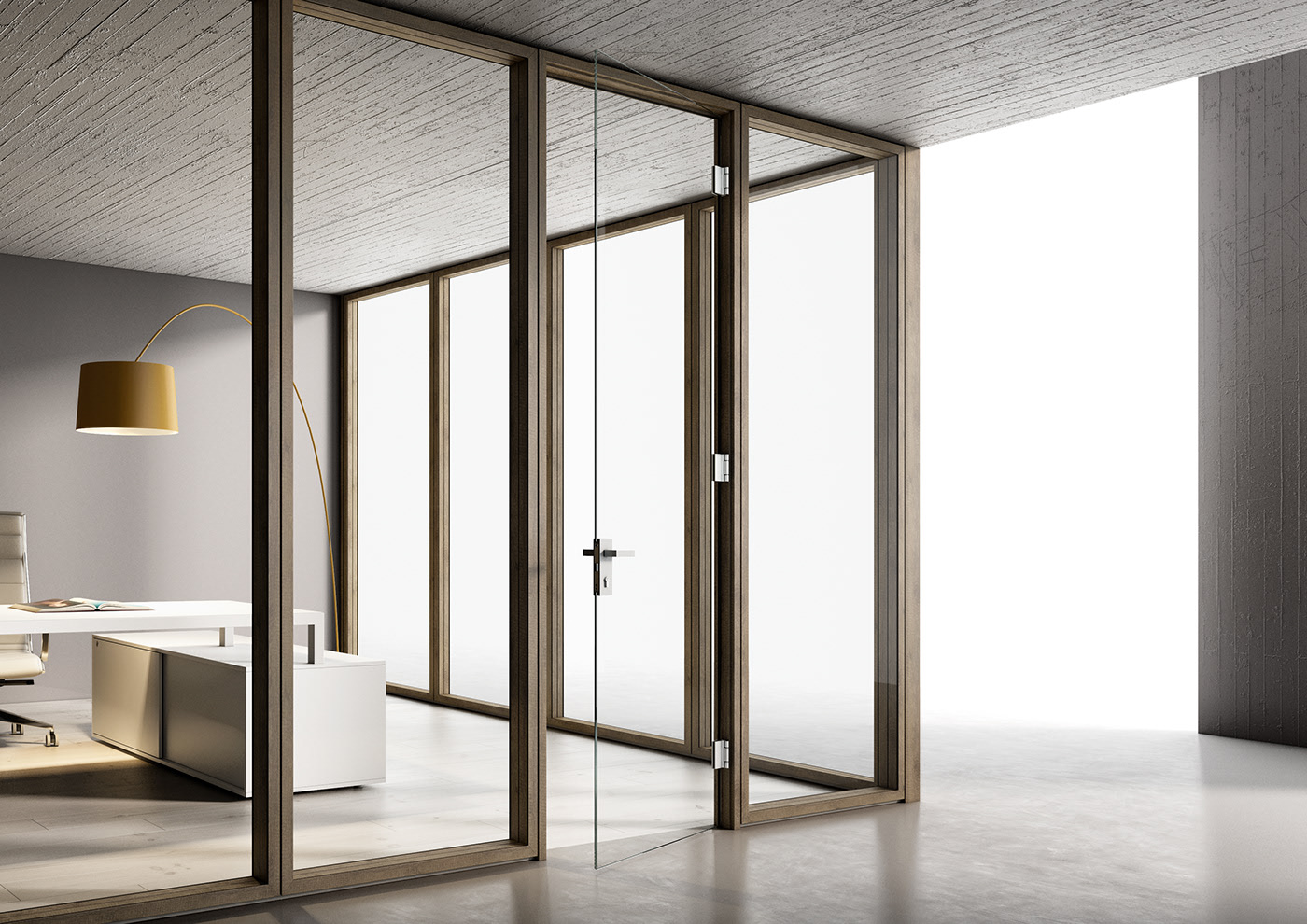 Divisória Modular Vidro Único